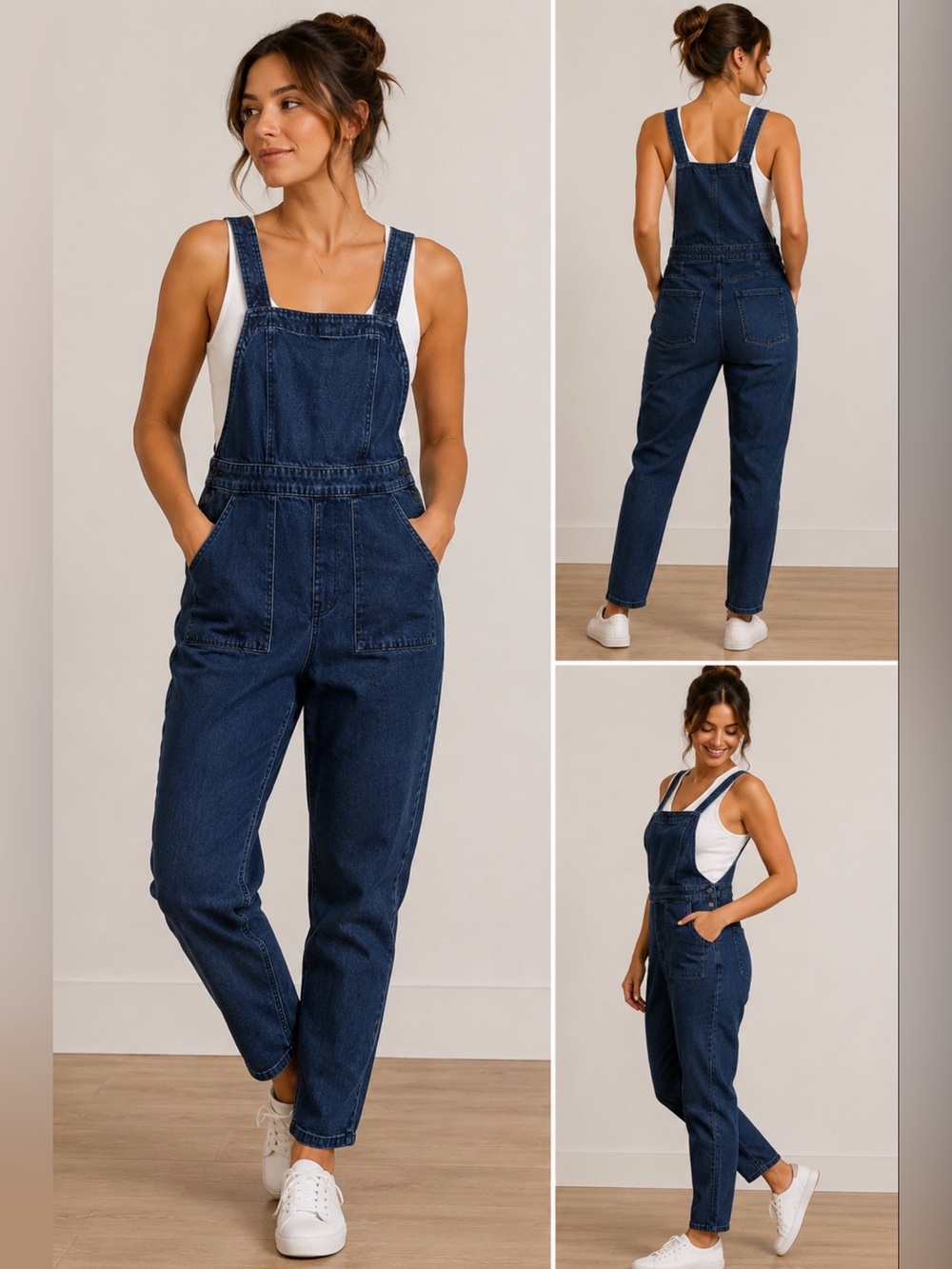 J.Crew Jeans Women’s Dark Wash Stretch Denim Overalls Jumpsuit